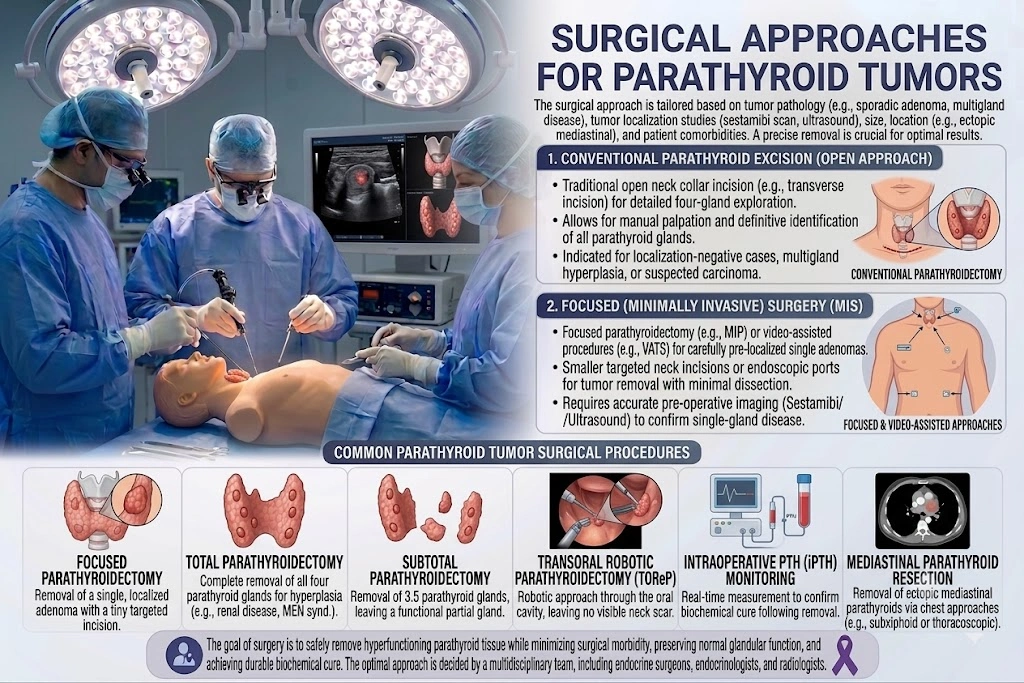 Surgical Approaches for Parathyroid Tumors