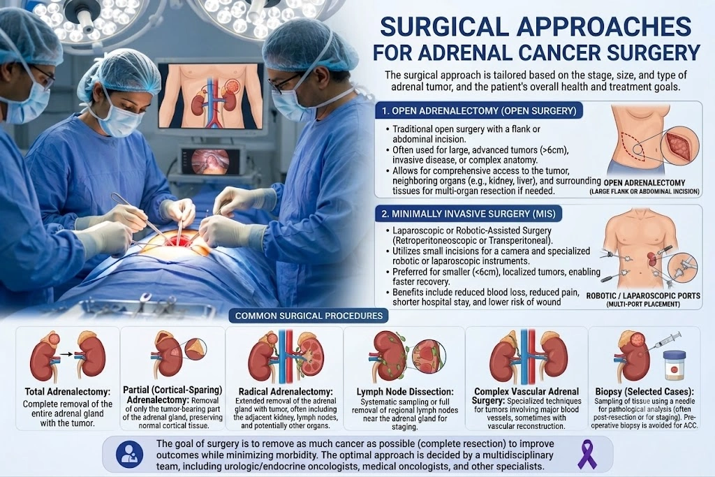 Surgical Approaches for Adrenal Cancer Surgery