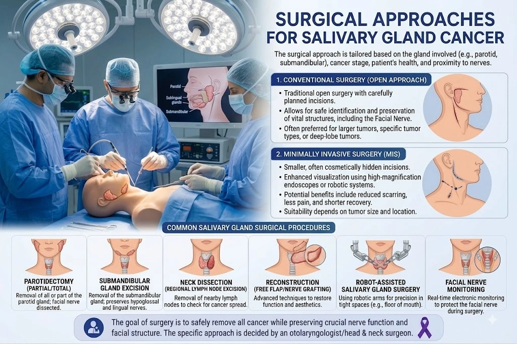 Surgical Approaches for Salivary Gland Cancer