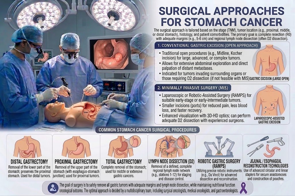 Surgical Approaches for Stomach Cancer