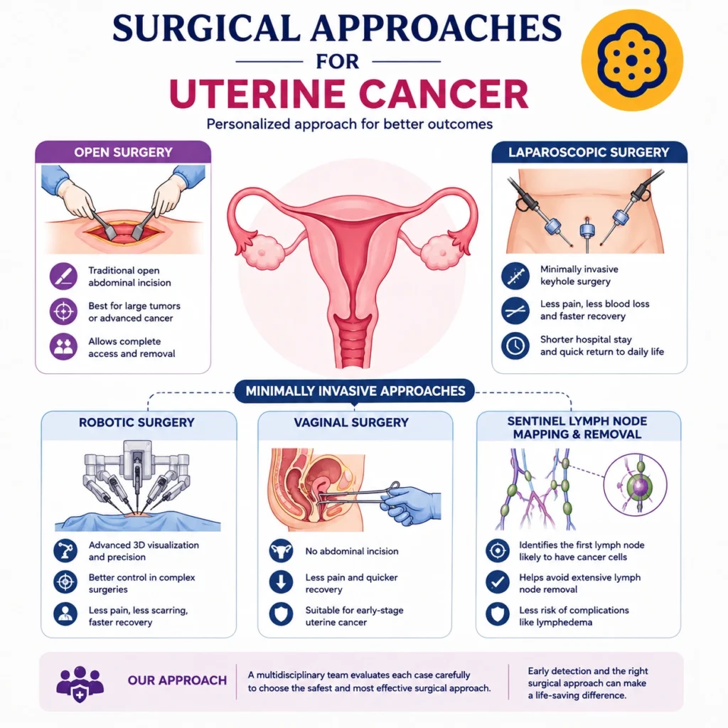 Surgical Approaches for Uterine Cancer