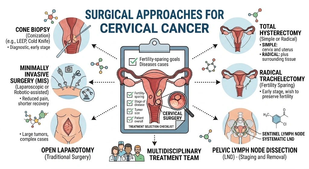 Surgical Approaches for Cervical Cancer