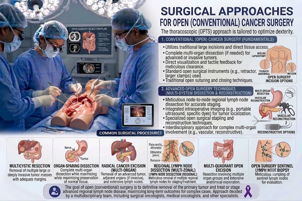 Surgical Approaches for Open (Conventional) Cancer Surgery