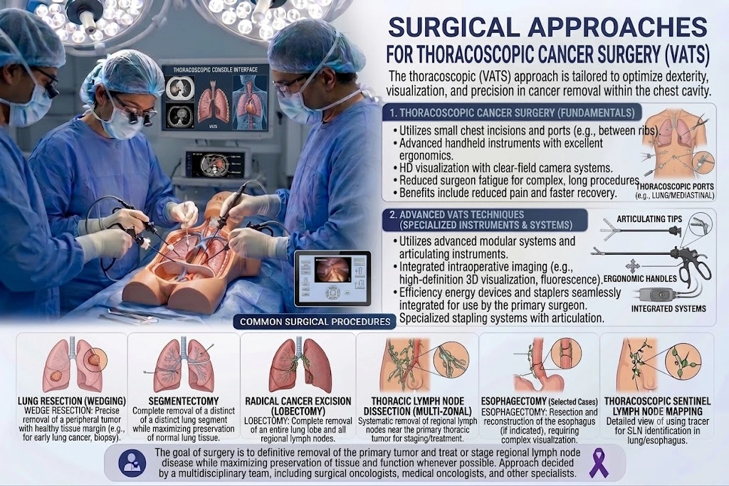 Surgical Approaches for Thoracoscopic Cancer Surgery (VATS)