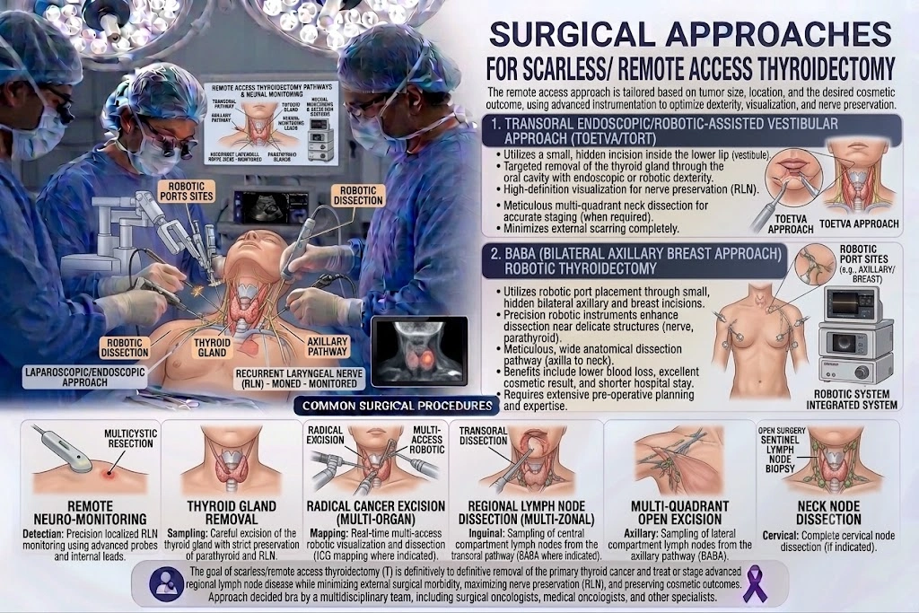 Surgical Approaches for Scarless/ Remote Access Thyroidectomy